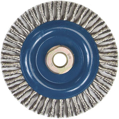 Norton - 5" OD, 5/8-11 Arbor Hole, Stringer Bead Stainless Steel Wheel Brush - Top Tool & Supply