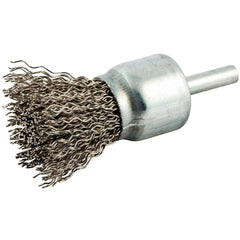 Norton - End Brushes Brush Diameter (Inch): 1 Fill Material: Carbon Steel - Top Tool & Supply