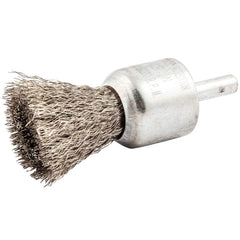 Norton - End Brushes Brush Diameter (Inch): 1 Fill Material: Stainless Steel - Top Tool & Supply