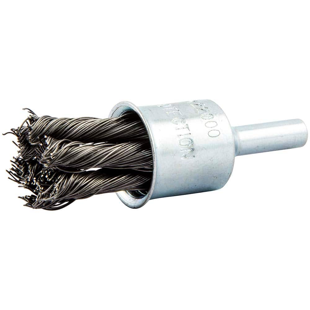 Norton - End Brushes Brush Diameter (Inch): 3/4 Fill Material: Carbon Steel - Top Tool & Supply