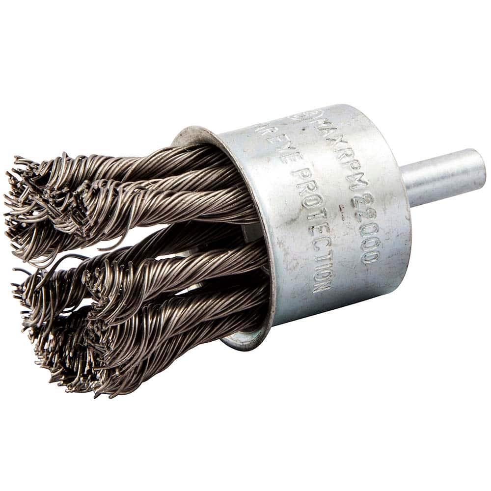 Norton - End Brushes Brush Diameter (Inch): 1-1/8 Fill Material: Carbon Steel - Top Tool & Supply