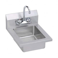 ELKAY - Stainless Steel Sinks Type: Hand Sink Wall Mount w/Manual Faucet Outside Length: 14 (Inch) - Top Tool & Supply