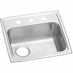 ELKAY - Stainless Steel Sinks Type: Drop In Sink Outside Length: 19-1/2 (Inch) - Top Tool & Supply