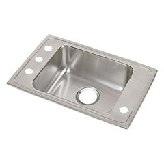 ELKAY - Stainless Steel Sinks Type: Drop In Sink Outside Length: 25 (Inch) - Top Tool & Supply