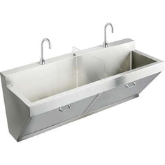 ELKAY - Stainless Steel Sinks Type: Surgeon's Scrub Sink Outside Length: 60 (Inch) - Top Tool & Supply