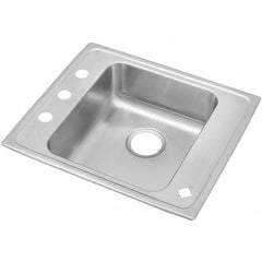 ELKAY - Stainless Steel Sinks Type: Drop In Sink Outside Length: 22 (Inch) - Top Tool & Supply