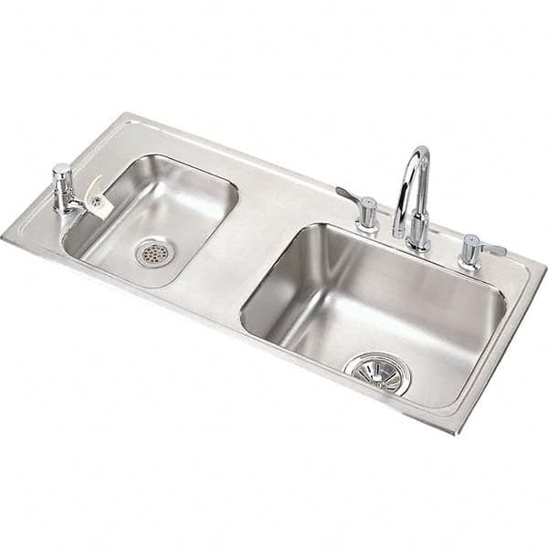 ELKAY - Stainless Steel Sinks Type: Drop In Sink Outside Length: 37-1/4 (Inch) - Top Tool & Supply