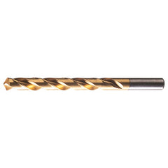 4.90mm RHS / RHC HSS 118 Degree Radial Point General Purpose Drill - TiN - Exact Industrial Supply