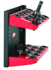 CNC Machine Mount Rack - Holds 28 Pcs. 40 Taper - Black/Red - Top Tool & Supply