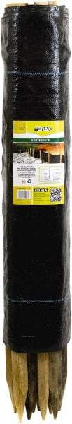 Tenax - 100' Long" x 36" High Silt Fence - Black Woven Polypropylene, For Erosion Control - Top Tool & Supply