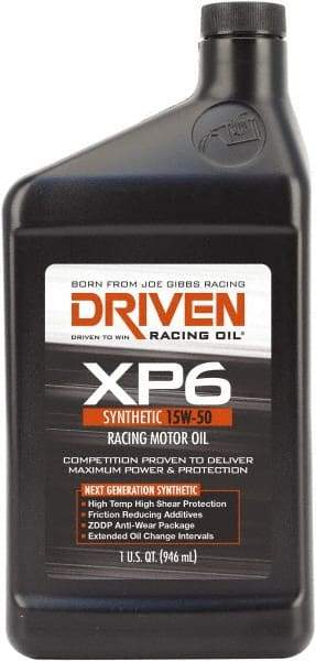 Joe Gibbs Driven Racing Oil - 1 Quart Synthetic Racing Oil - Grade 15W-50 - Top Tool & Supply