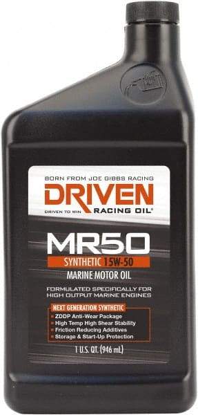 Joe Gibbs Driven Racing Oil - 1 Quart Synthetic Marine Oil - Grade 15W-50 - Top Tool & Supply