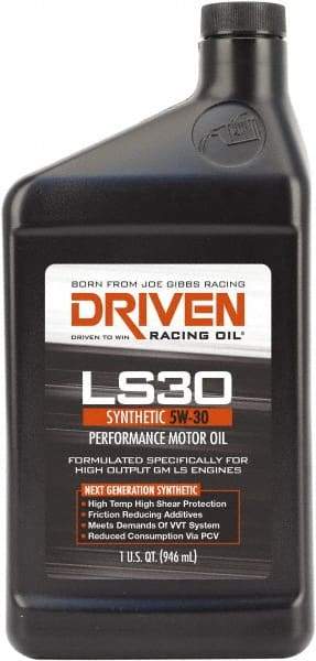 Joe Gibbs Driven Racing Oil - 1 Quart Synthetic Engine Oil - Grade 5W-30 - Top Tool & Supply