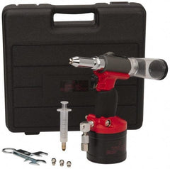 PRO-SOURCE - 3/32, 1/8, 5/32 & 3/16" Capacity, Air Riveter - 4 CFM, 15mm Long Stroke, 1/4 NPT Inlet - Top Tool & Supply