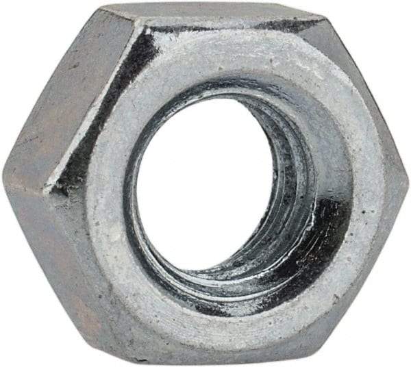 Value Collection - M6x1.00 Metric Coarse Steel Right Hand Hex Nut - 10mm Across Flats, 5mm High, Hot Dipped Galvanized Finish - Top Tool & Supply