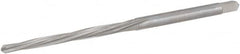 Hertel - #6/0 Pin, 0.0806" Diam, 0.0611" Small End, 3/32" Diam Straight Shank, 15/16" Flute, Taper Pin Reamer - Top Tool & Supply