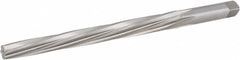 Hertel - #7 Pin, 0.422" Diam, 0.3297" Small End, 13/32" Diam Straight Shank, 4-7/16" Flute, Taper Pin Reamer - Top Tool & Supply