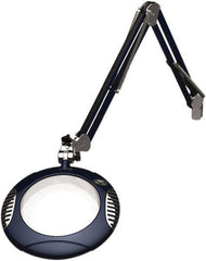 O.C. White - 43 Inch, Spring Suspension, Clamp on, LED, Spectre Blue, Magnifying Task Light - 8 Watt, 7.5 and 15 Volt, 2x Magnification, 5-1/4 Inch Wide, 7-1/2 Inch Long - Top Tool & Supply