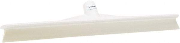 Vikan - 19.67" Rubber Blade Floor Squeegee - Single Edge, White, Plastic Holder - Top Tool & Supply