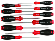 10 Piece - SoftFinish® Cushion Grip Screwdriver Set - #30290 - Includes: Slotted 3.0 - 6.5; Phillips #0 -2 and Square #1 - 3 - Top Tool & Supply