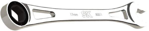 SK - 17mm 6 Point Combination Wrench - 11" OAL, Steel, Full Polish Finish - Top Tool & Supply