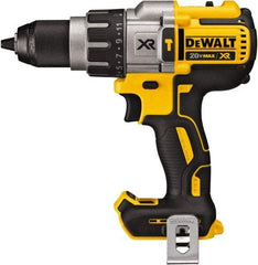 DeWALT - 20 Volt 1/2" Metal Ratcheting Chuck Cordless Hammer Drill - 0 to 38,250 BPM, 0 to 450, 0 to 1,300 & 0 to 2,000 RPM, Reversible - Top Tool & Supply