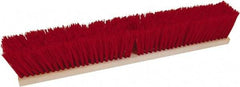 O-Cedar - 36" Rough Surface Polypropylene Push Broom - 3-1/4" Bristle Length, Wood Block, Threaded Handle Connection, Handle Sold Separately - Top Tool & Supply