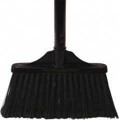 O-Cedar - 10" Wide, Black PET Bristles, 30" Metal Handle, Angled Broom - Flagged - Top Tool & Supply