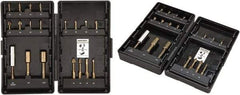 VEGA Industries - 19 Piece, Impact Driver Bit Set - #1 to #3, 1/4" Hex Drive, Phillips, Square Point - Top Tool & Supply