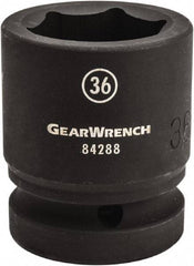 GearWrench - 1" Drive 28mm Standard Impact Socket - 6 Points, 2-21/58" OAL - Top Tool & Supply