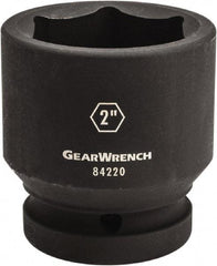 GearWrench - 1" Drive 2-13/16" Standard Impact Socket - 6 Points, 3-39/50" OAL - Top Tool & Supply