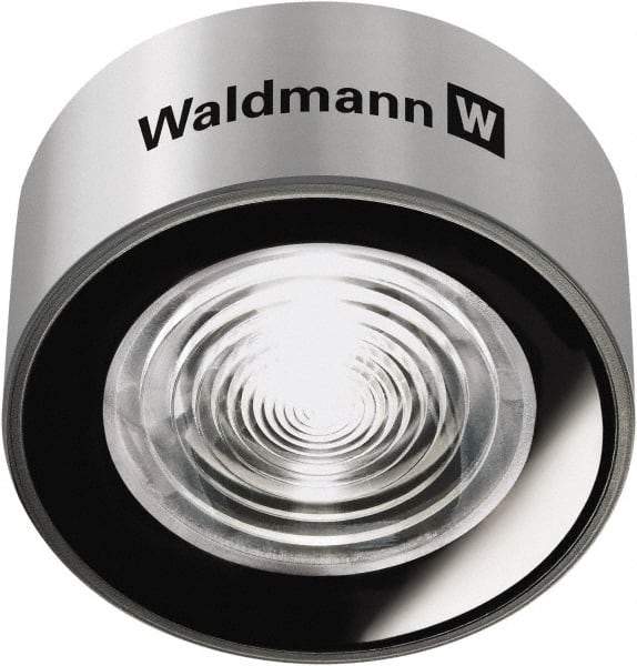 Waldmann Lighting - 24 VDC, 11 Watt, LED, Spot Machine Light - Direct Mount, 0.2m Cord, IP67, Silver - Top Tool & Supply