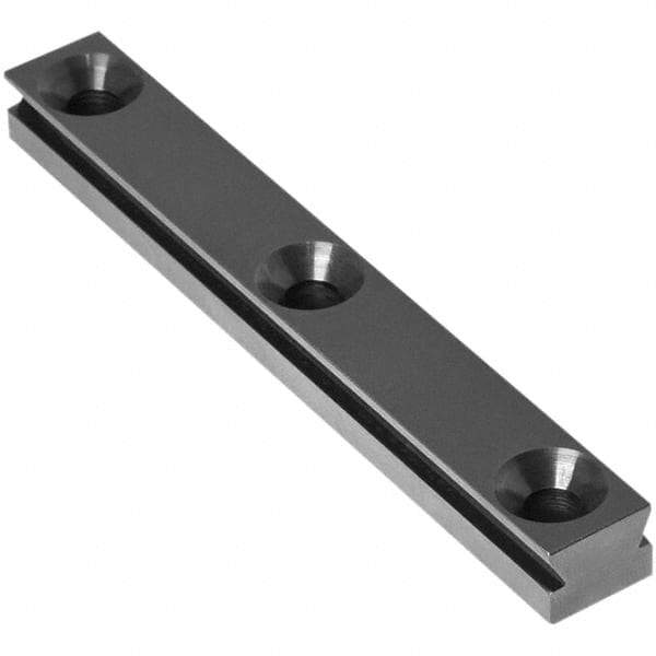 Raptor Workholding - 1 Piece Vise Straight Dovetail Master Jaw Insert - Steel, 1/2" Long, 3/8" High - Top Tool & Supply