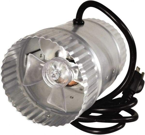 Suncourt - 4" Diam, 0.3 Amp, 120 Volt Duct Fan - 65 CFM, Single Speed - Top Tool & Supply