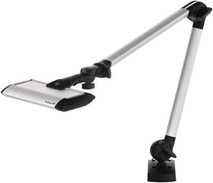 Waldmann Lighting - 40 Inch, Articulated, Clamp Mounted, LED, Silver, General Purpose Task Light - 14 Watt, 100 to 240 Volt, Nonmagnifying - Top Tool & Supply