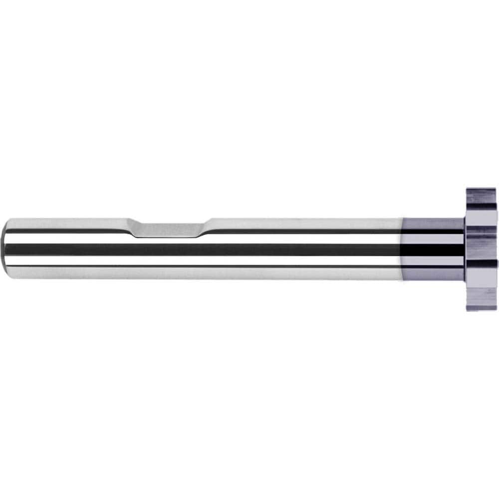 Harvey Tool - 1-1/2" Cut Diam, 1/8" Cut Width, 3/4" Shank, Straight-Tooth Woodruff Keyseat Cutter - Exact Industrial Supply