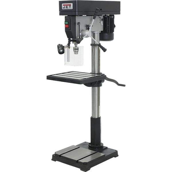 Jet - 22" Swing, Step Pulley Drill Press - 12 Speed, 1-1/2 hp, Single Phase - Top Tool & Supply