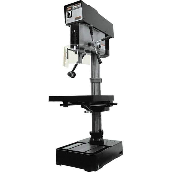 Jet - 10-7/16" Swing, Variable Speed Pulley Drill Press - Variable Speed, 2 hp, Three Phase - Top Tool & Supply