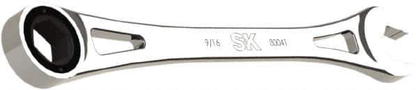 SK - 9/16" 6 Point Combination Wrench - 9.44" OAL, Steel, Full Polish Finish - Top Tool & Supply