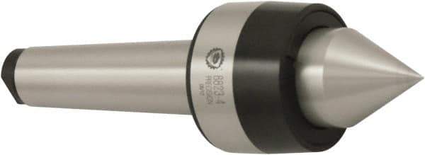 Bison - MT3 Morse Taper Shank, 48mm Head Diam, Live Center - 6,000 Max RPM, 28mm Point Diam, 1.28" Point Len, 440 Lb Max Workpiece, Standard Point - Top Tool & Supply