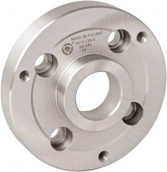 Bison - Adapter Back Plate for 6" Diam Bison Set-Tru Lathe Chucks - A1/A2-6 Mount, 42mm Through Hole Diam - Top Tool & Supply