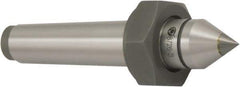 Bison - 1.24" Head Diam, Standard Point Solid Dead Center - 4MT Morse Taper, 14mm Point Diam - Top Tool & Supply