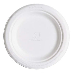 ECO PRODUCTS - Renewable & Compostable Sugarcane Plates, 6", 1000/Carton - Top Tool & Supply