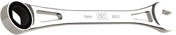 SK - 18mm 6 Point Combination Wrench - 11-1/2" OAL, Steel, Full Polish Finish - Top Tool & Supply