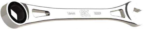 SK - 16mm 6 Point Combination Wrench - 10.38" OAL, Steel, Full Polish Finish - Top Tool & Supply