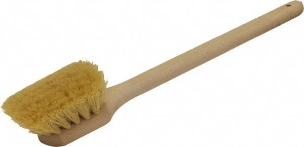 O-Cedar - 2" Bristle Length, Tampico Utility Scrub Brush - 20" Long x 3" Wide Head, 20" OAL, Beige, Wood Block - Top Tool & Supply