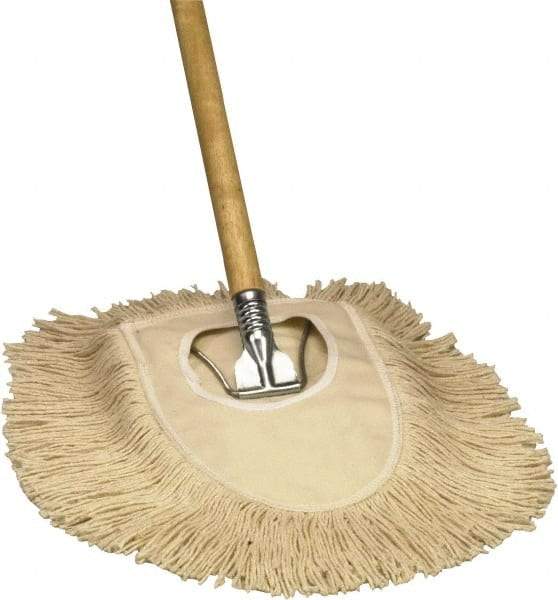 O-Cedar - 54" Long x 8-1/2" Wide Metal & Wood Dust Mop Frame & Handle - Beige, Gray & Tan, Slip-On - Top Tool & Supply