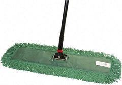 O-Cedar - 60" Long x 24" Wide Cotton & Metal Dust Mop Kit - White, Green & Black, Snap-On - Top Tool & Supply