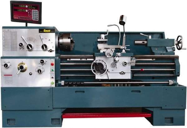 Enco - 20" Swing, 80" Between Centers, 230/460 Volt, Triple Phase Engine Lathe - 7MT Taper, 7-1/2 hp, 25 to 1,800 RPM, 3-1/8" Bore Diam, 40" Deep x 48-7/8" High x 136-1/8" Long - Top Tool & Supply