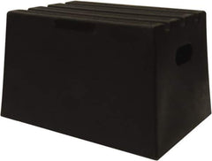 Diversified Plastics - 11-3/4" High x 13-5/8" Wide x 19-1/4" Deep, Black Step Stool - 500 Lb Capacity - Top Tool & Supply